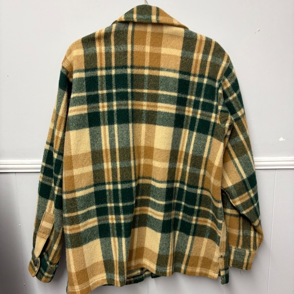 Vintage L.L. Bean Wool Blend Plaid Men's Button Jacket Size Large - Picture 9 of 12